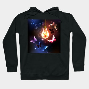 Bulb with Night Butterflies Hoodie